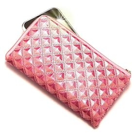 PhoneMate "Princesse" de luxe Portefeuille zipp� en cuir rembourr� / D�tenteur avec "R�veur" charme de t�l�phone 10015 pour t�l�phone mobile et cartes de cr�dit. Authentique relief Pochette / Peau / Housse / �tui / portefeuille, range cartes pour Sony Ericsson G700 Business Edition - ange rose .
