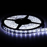SUPERNIGHT (TM) 16.4FT 5M SMD 5050 Waterproof 300LEDs Cool White LED Flash Strip Light ,LED Flexible Ribbon Lighting Strip,12V 60W