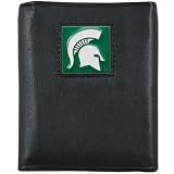 Michigan State Spartans Black Tri-fold Leather Executive Wallet
