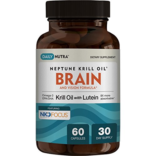 Krill Oil Brain & Vision Formula with Lutein. Supports Cognitive Function, Improved Memory, Protects Eyes & Boosts Vision Krill Oil Brain & Vision Formula with Lutein. Supports Cognitive Function, Improved Memory, Protects Eyes & Boosts Vision