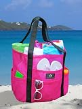 Caribbean Pink Mesh Beach Tote - Family Size Whale Bag