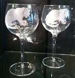 Leopard Crystal Wine Glass Set of Two