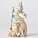 Enesco JS HWC Fig Wdlnd Snowman/Anima Figurine