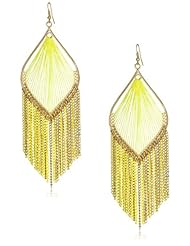 RAIN "Thread" Yellow and Gold Chain Earrings