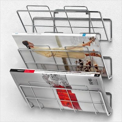 Detail image Spectrum Diversified 75870CAT File Holder Magazine Rack, Chrome