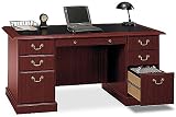 Bush Furniture Saratoga Executive Manager's Desk, Harvest Cherry