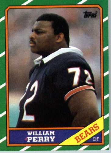 1986 Topps # 20 William Perry Chicago Bears Football Card- Near Mint to Mint Condition - In Protective Screwdown Display Case!