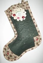 Hearts and Roses Quilted Christmas Stockings Handcrafted Keepsakes Personalized with Picture Frame - FREE Shipping