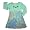 Lipstik - Toddler Girls Long Sleeve Dress, Aqua, Multi (Size 2T)