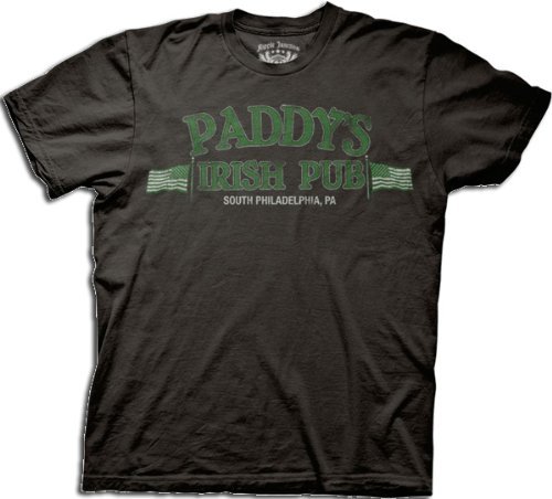 It's Always Sunny in Philadelphia Distressed Paddy's Irish Pub Black T-shirt Tee