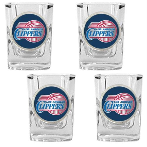 NBA Los Angeles Clippers Four Piece Square Shot Glass Set
