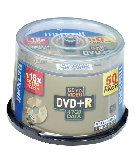 Maxell DVD+R 4.7GB 16x DVD-Rohlinge 50er Spindel