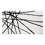 Abstract Rug (Black and White) (21"H x 34"W x 00"D)