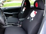 hello kitty universal car seat cover - 10pcs full set... black -FREE gift of Non-slip Dash Grip Pad mat