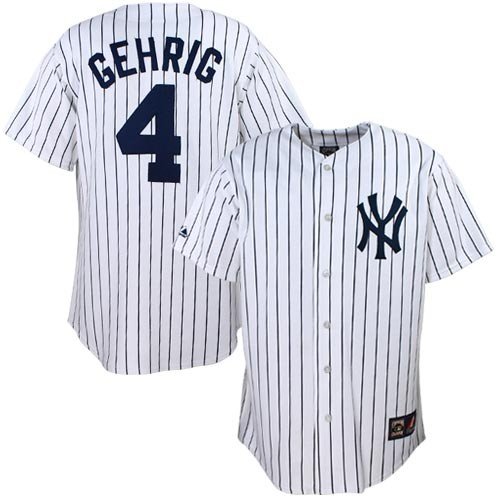New York Yankees Lou Gehrig Throwback Replica Home Jersey