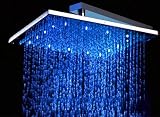 ALFI brand LED5008 12 Square Multi Color LED Rain Shower Head