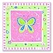 The Kids Room by Stupell Green Butterfly with Pink Border Square Wall Plaque
