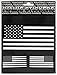 Black White US Flag Stickers