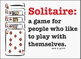 Funny Spoof 'Solitaire Card Game' Gag Gift Magnet