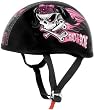 Skid Lid Leathal Threat Designs Low Profile Motorcycle Half Helmet (8 Designs) - Frontiercycle (Free U.S. Shipping) (S, BAD TO THE BONE)