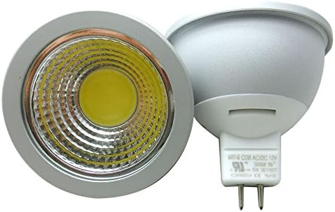 ELEDISON® (2-Pack) 7Watt LED Spotlight Bulb MR16 GU5.3 Base, UL-Listed, 600Lumens, 12V AC DC, 90Degree Angle, 60W Halogen Equivalent Track Lighting Accent Lighting (Cool White 6000K)