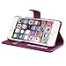 iPhone 6 Plus Purple Case, Abacus24-7 iPhone 6 Plus Wallet Case [Book Fold] Leather Apple iPhone 6 Plus Flip Cover with Foldable Stand, Pocket for ID, Credit Card Slots - Purple Flip Case for Apple Phone 6 Plus