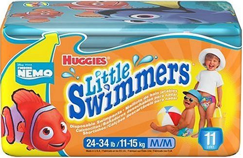 Huggies Little Swimmers Disposable Swimpants, Nemo and Tigger, Size M (24-34 Lbs), 11-Count Packages (Pack of 2) (22 Swimpants)