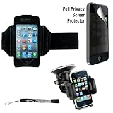 Extreme Sports Exercise Stretchy Black Armband with 8 Secure Adjustable Sizes ( Adjustable from 11 inches up to 19 Inches ) for Apple iPhone 4 , 4th Generation, 4th Gen compatible with 16GB / 32GB HD Print + 4 inch eBigValue (TM) Determination Hand Strap Key Chain + Includes a Privacy Screen Protector for Apple iPhone 4, Provides 4 way privacy film (up, down, left, right)+ Includes a iPhone 4, 360° Rotatable Windshield Mount, Compatible with up to 6 GPS and Phone Devices 51IUdJlH 3L. SL160 Extreme Sports Exercise Stretchy Black Armband with 8 Secure Adjustable Sizes ( Adjustable from 11 inches up to 19 Inches ) for Apple iPhone 4 , 4th Generation, 4th Gen compatible with 16GB / 32GB HD Print + 4 inch eBigValue (TM) Determination Hand Strap Key Chain + Includes a Privacy Screen Protector for Apple iPhone 4, Provides 4 way privacy film (up, down, left, right)+ Includes a iPhone 4, 360° Rotatable Windshield Mount, Compatible with up to 6 GPS and Phone Devices