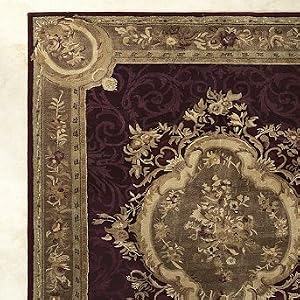 Empire Cameo Wool Area Rug - Black, 4' x 6' - Frontgate