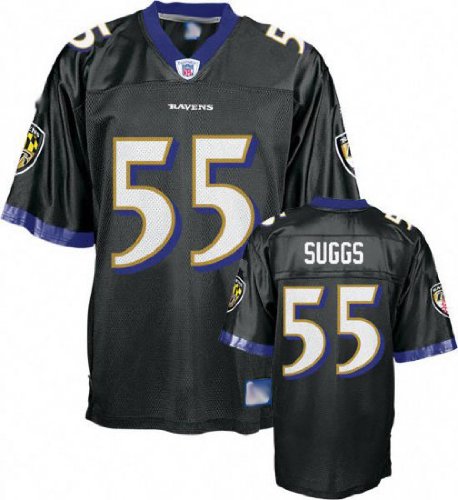 Kids Baltimore Ravens 55 Terrell Suggs Black Jerseys Authentic Football Jersey Size S(10-12)m(12-14)l(14-16)xl(16-18) (Please Select the Size When You Order, Can Do Drop Shipping)