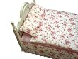 Dollhouse Miniature Artisan Petite Roses Double Bed Quilt Set