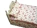 Dollhouse Miniature Artisan Petite Roses Double Bed Quilt Set