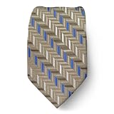 MK-406 - Taupe - Blue - Michael Kors Silk Necktie