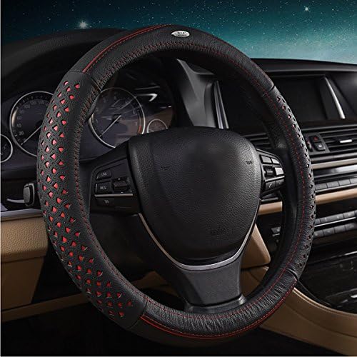 Oroyal Car Steering Wheel Covers Top Quality Cool Mesh Design (Universal Fits 14.5" - 15" Steering Wheels On Most Car, SUV, Van &amp; Truck) (Red-12421415)