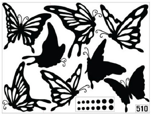 8 Black Butterflies Vinyl Home Wall/Window Art Sticker Decals