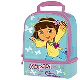 Dora the Explorer Ivamonos! Let's Go on a Groovy Adventure Insulated Dual Lunch Kit - Aqua