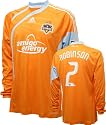 Eddie Robinson Game Used Jersey: Houston Dynamo #2 Long Sleeve Home Jersey