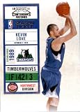 2010 11 Playoff Contenders Plates & Patches Basketball Card # 33 Kevin Love Minnesota Timberwolves In a Protective Screwdown Display Case!