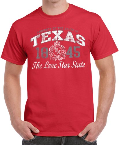 Texas State T-Shirt - Property of Texas Tee Shirt Black XXLarge