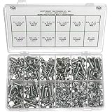 Serrated Flange Bolt & Nut Assortment, 245 Pieces