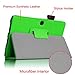 Fintie Folio Case for Alldaymall A88X / A88S / A88 7-inch Quad Core Google Android 4.4 KitKat Tablet, Premium PU Leather Standing Cover with Stylus Loop, Green