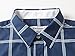 Emiqude Mens Casual Slim Fit Long Sleeve Pocket Constrast Plaid Dress Shirt