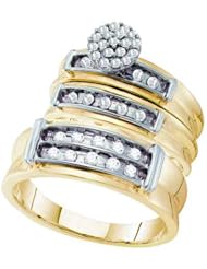 0.53CTW DIAMOND FLOWER TRIO SET