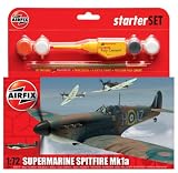 Airfix A50077 1:72 Scale Supermarine Spitfire Mk1A Military Air Power Gift Set inc Paints Glue and Brushes