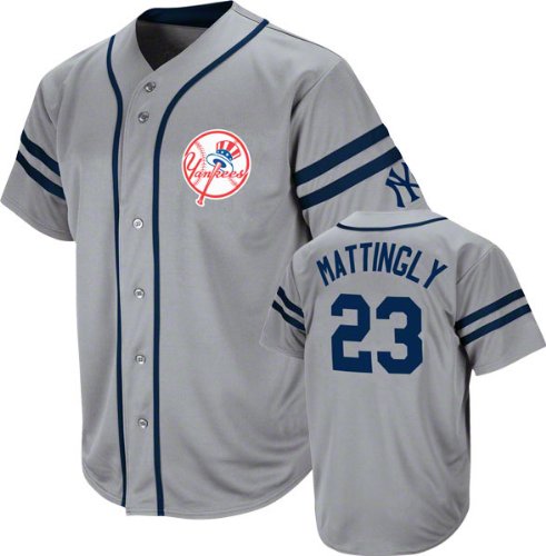 Don Mattingly New York Yankees Cooperstown Grey Heater Fashion Jersey