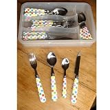 POLKADOTS 24 Piece Stainless Cutlery set