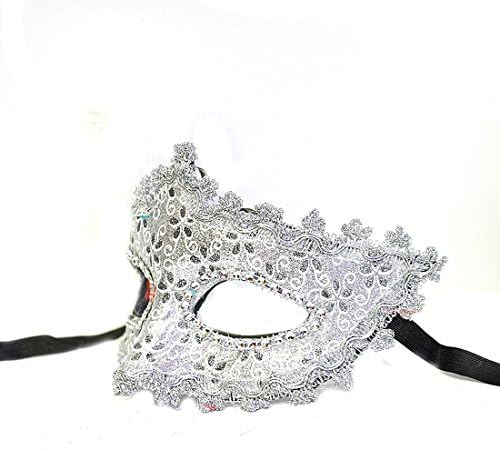 Lady and Girls Pretty Charming Party Masquerade Mask Series Mask Silver