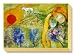 Amoureux de Vence Abstract Stretched Canvas Poster Print by Marc Chagall, 16x11