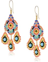 Miguel Ases Turquoise and Multi-Color Classic Chandelier Drop Earrings