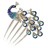 SODIAL(R) Lovely Vintage Jewelry Crystal Peacock Hair Clips for hair clip Beauty Tools